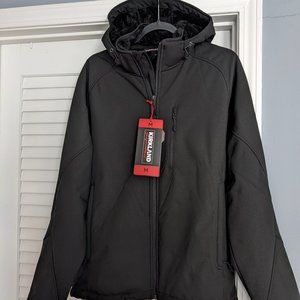 Kirkland Signature Men's Sherpa Lined Detachable Hood Jacket Black Medium